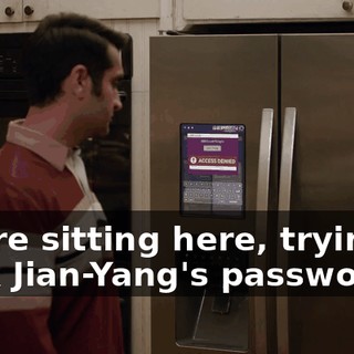 You're sitting here, trying to hack Jian-Yang's password