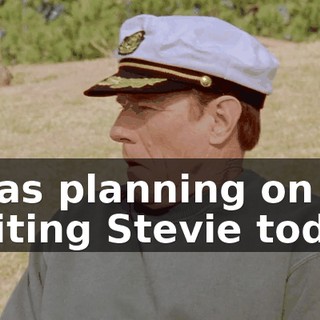 I was planning on visiting Stevie today.