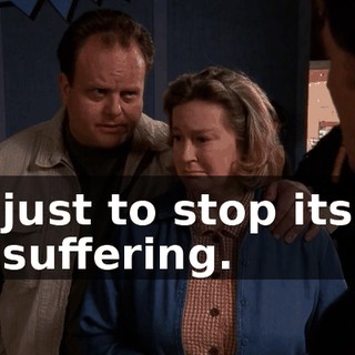 just to stop its suffering.