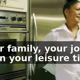 Your family, your job, even your leisure time.