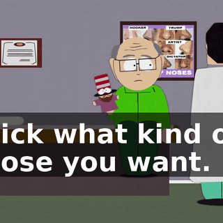 pick what kind of nose you want.