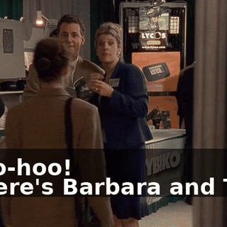 - Yoo-hoo! - There's Barbara and Tom.