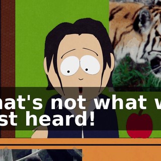 That's not what we just heard!