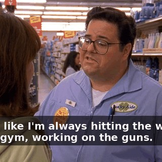 Seems like I'm always hitting the weights at the gym, working on the guns.