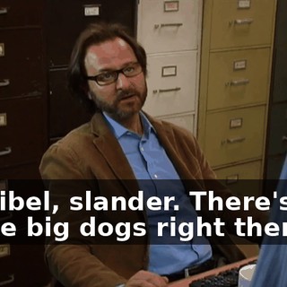 Uh, libel, slander. There's two of the big dogs right there.