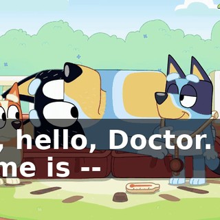 Oh, hello, Doctor. My name is --