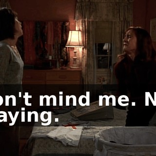Don't mind me. Not staying.