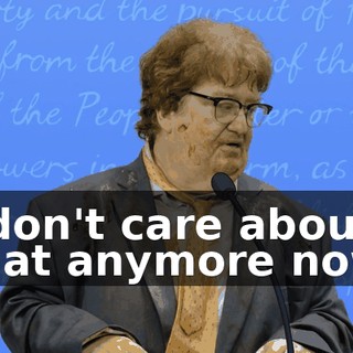 I don't care about that anymore now.