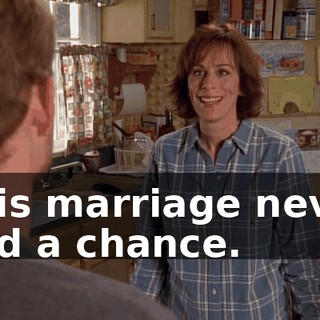 This marriage never had a chance.
