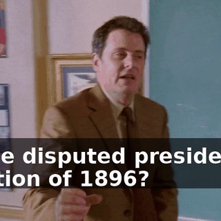 in the disputed presidential election of 1896?