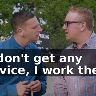 - I don't get any service, I work there.