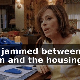was jammed between the drum and the housing.
