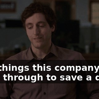 The things this company goes through to save a dime.