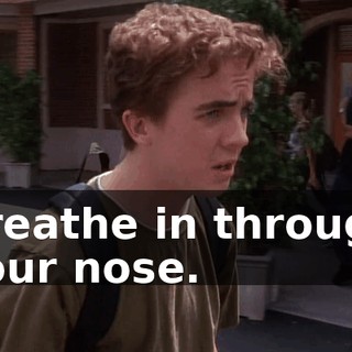 Breathe in through your nose.