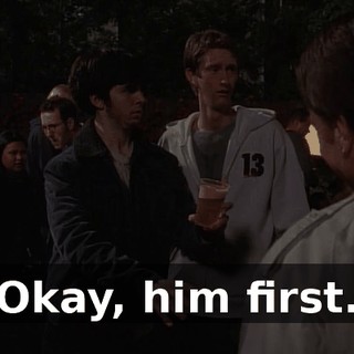 Okay, him first.