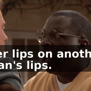 Her lips on another man's lips.