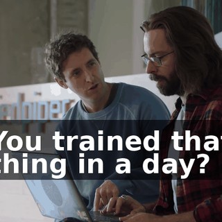 You trained that thing in a day?