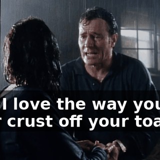 And I love the way you cut your crust off your toast