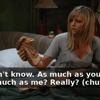 - I don't know. As much as you did. - As much as me? Really? (chuckles)