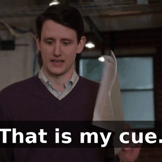 That is my cue.