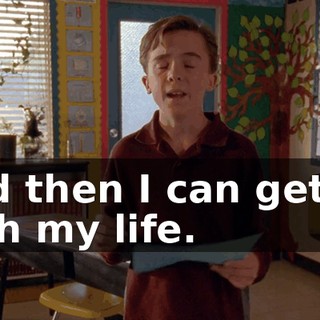 And then I can get on with my life.