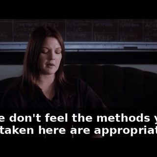 but we don't feel the methods you've undertaken here are appropriate.