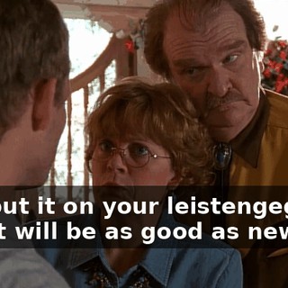 You put it on your leistengegend, and it will be as good as new.