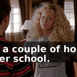 for a couple of hours after school.