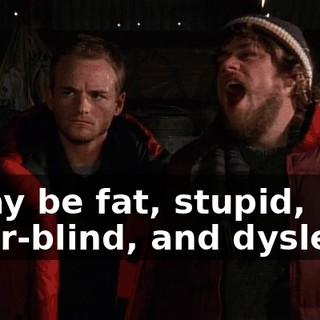 I may be fat, stupid, color-blind, and dyslexic,
