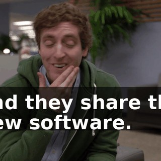 and they share the new software.