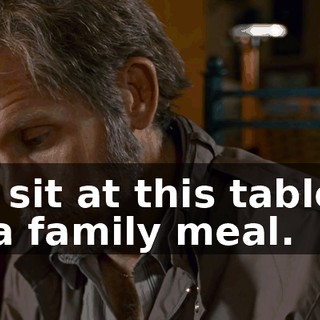 ...and sit at this table, and have a family meal.