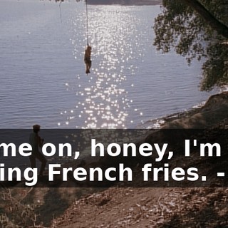 - Come on, honey, I'm making French fries. - Ow!