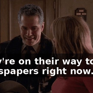 They're on their way to the newspapers right now.