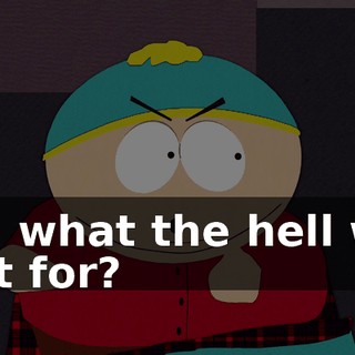 Ow, what the hell was that for?