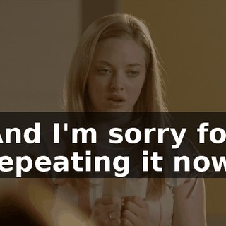 And I'm sorry for repeating it now.