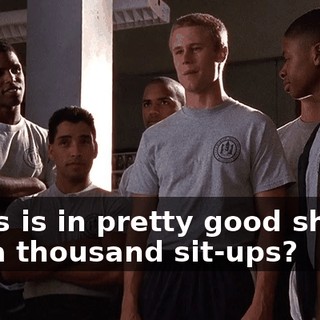 Davis is in pretty good shape, but a thousand sit-ups?