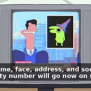 His name, face, address, and social security number will go now on screen