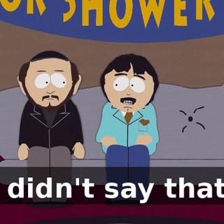 I didn't say that.