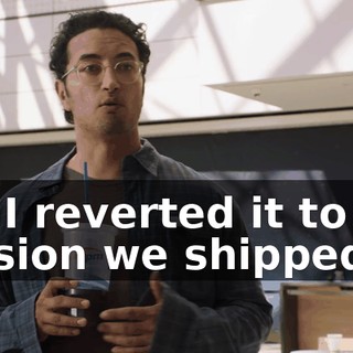So, I reverted it to the version we shipped.