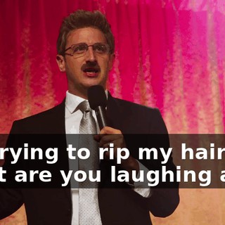 It's trying to rip my hair out. What are you laughing at?
