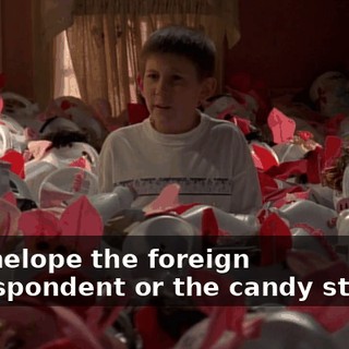 Is Penelope the foreign correspondent or the candy striper?