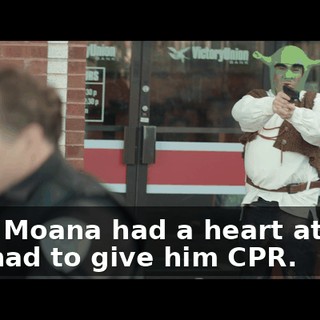 from Moana had a heart attack, so I had to give him CPR.