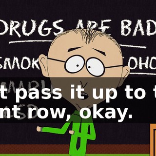 just pass it up to the front row, okay.