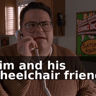 Him and his wheelchair friend.