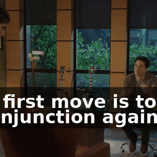 the first move is to file an injunction against