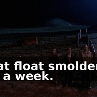 That float smoldered for a week.