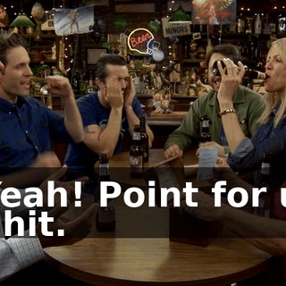 - Yeah! Point for us. - Shit.