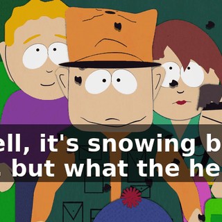 - Well, it's snowing black ash, but what the hell?