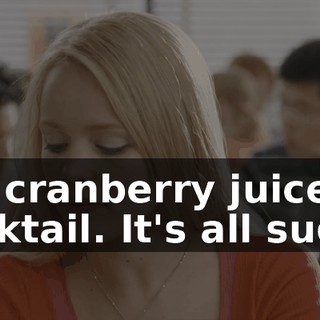 It's cranberry juice cocktail. It's all sugar.