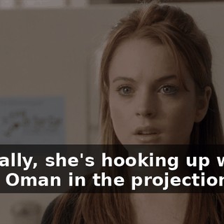 But really, she's hooking up with Shane Oman in the projection room